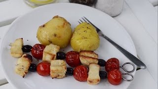 NA GRILU BEZ MASA  Řecké špízy se sýrem halloumi [upl. by Dulci]