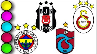 FENERBAHÇE BEŞİKTAŞ GALATASARAY TRABZONSPOR LOGOSU NASIL ÇİZİLİR [upl. by Pollitt]