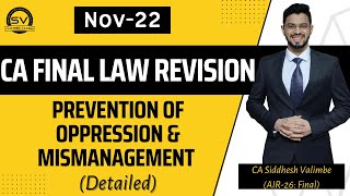 CA Final Law Quick Revision for Nov 22  Prevention of Oppression amp Mismanagement [upl. by Armond]