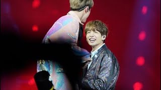 JinkookKookjin Moments LYSLondon 2018 pt 4 [upl. by Lonee]