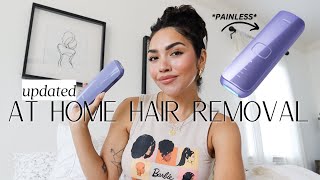 My Updated At home laser hair removal routine ft ULIKE [upl. by Ainerbas]