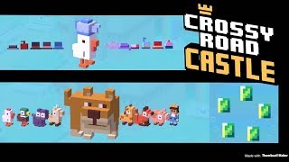 Crossy Road Castle  Unihorse Castle  All Characters All Hats All Green Gem Locations [upl. by Naresh30]