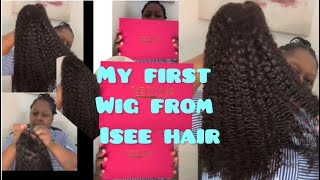 UNBOXING MY FIRST WIG FROM ISEE HAIR not a paid promotion just sharing [upl. by Zela]