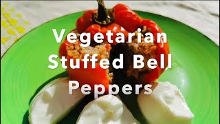 Vegetarian Stuffed Bell Peppers Recipe  Simple Delicious Meals [upl. by Airym]