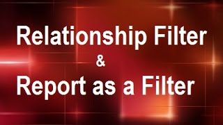 MicroStrategy  Relationship Filter amp Report as a Filter  Online Training Video by MicroRooster [upl. by Hakeber]