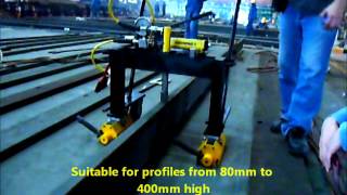 Supreme Magnets Stiffener welding fitup jack magnetic clamp machine for Profile Welding [upl. by Shiff]