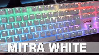 O Mitra White é tudo que você pode querer em um teclado branco mecânico Redragon [upl. by Naujtna]