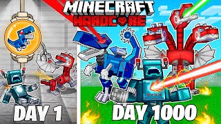 I Survived 1000 Days As MECHAS In HARDCORE Minecraft Full Story [upl. by Leizahaj]