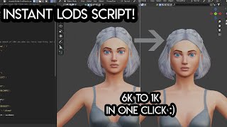 How to Make Sims 4 CC LODs instantly  Instantly LODs Script Tutorial [upl. by Notserp406]