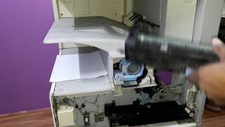 Black line printing problem solution of photo copier machines printer machines [upl. by Atterual772]