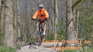 MTB Route Zoetermeer  Eerste keer drop off en rockgarden [upl. by Lleder]