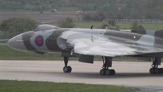 HOWL OF VULCAN DEPARTS TO PRESTWICK AIR SHOW2014 [upl. by Lidah]