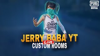 BEST LIVE CUSTOM ROOMS AND RUSH GAMEPLAY JERRY BABA LiVE PUBG MOBILE SUBSCRIBE AND LIKE ROAD TO 10M [upl. by Othello]