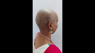 Indian women headshave latest new headshave Buzzcut barbershop Baldbeauty baldbaldi mundan [upl. by Dayir]