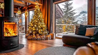 ❄️🎄 Peaceful Christmas Vibes in Cozy Living Room  Enjoy Heavy Forest Snowfall amp Best Christmas [upl. by Germain]