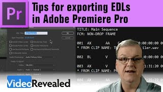 Exporting EDLs from Adobe Premiere Pro [upl. by Dolloff]