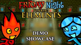 FNF Elements Fireboy amp Watergirl One Shot Mod Showcase [upl. by Erde696]