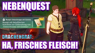 Genshin Impact  Nebenquest  Ha Frisches Fleisch  Drachengrat  Koch Harris [upl. by Lizned]