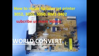 How to repair hp laser jet printer 3052 3055 3050 RM13402 world convert [upl. by Poulter794]