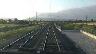 Führerstandsmitfahrt von Mannheim Hbf nach Karlsruhe Hbf über Heidelberg Hbf und Bruchsal S 3 [upl. by Gautious]