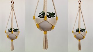 DIY PORTAMACETAS de MACRAME paso a paso PRINCIPIANTESDIY Macrame Plant Hanger for Beginners [upl. by Teryl]