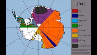 Territorial claims of Antarctica  19002015 [upl. by Annaynek]