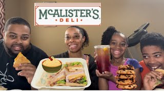 Family trying McAlister’s deli 🥪 foodvlog foodreview deli foodies [upl. by Eelyak]