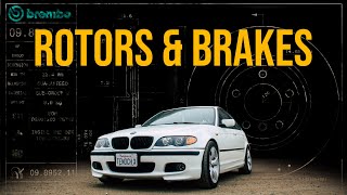 BMW E46 Rotor and Brake Pad Replacement Front and Back [upl. by Ltihcox]