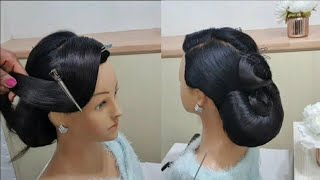 Black Bridal Hairstyle Wedding Updo Tutorials For Long Hair [upl. by Ainotna]