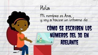 Escritura de números del 30 en adelanteNúmeros Cardinales y OrdinalesMatemáticas Segundo P [upl. by Aierb]