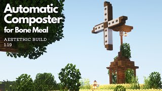 EASY AUTOMATIC COMPOSTER FOR BONE MEAL FARM  Minecraft Tutorial  Java amp Bedrock 121 [upl. by Houston268]