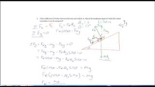 Banked Curve with friction [upl. by Chick]