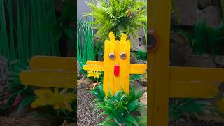 DIY Wooden Chicken Craft for Kids  Easy Popsicle Craft to Do at Home diy craft craftyfun kids [upl. by Bendicty]