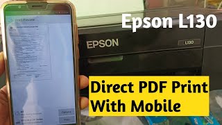 Epson L130 PDF Print with Mobile  Epson L130 Print Direct With Phone [upl. by Twelve]