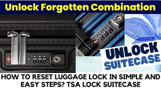 How to Reset and Unlock Forgotten Luggage Suitcase Lock [upl. by Yelkao652]