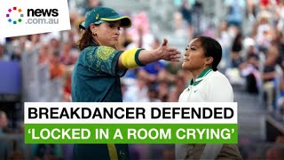 ‘Locked in a room crying’ Anna Meares defends Aussie breakdancer over ‘trolls’ [upl. by Aileduab]