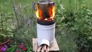 Rocket Stove Demo [upl. by Heidt462]