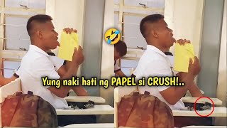 YUNG HUMINGI NG PAPEL SI CRUSH 🤣❤️ KILIG MOMENTS [upl. by Papp]