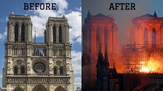 Raw Footage Of The Notre Dame Cathedral Fire [upl. by Yesnil]