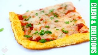 Cauliflower Crust Pizza Recipe  That Does NOT Fall Apart [upl. by Roosnam]