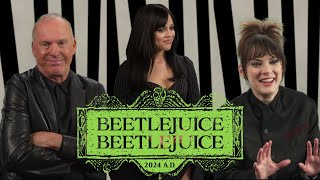 BEETLEJUICE BEETLEJUICE interviews Michael Keaton Winona Ryder Jenna Ortega  August 17 2024 4K [upl. by Eseenaj]