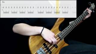 Muse  Knights Of Cydonia Bass Cover Play Along Tabs In Video [upl. by Euginimod]