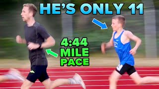 11 Year Old Runner Attempts Mile Time World Record [upl. by Egni]