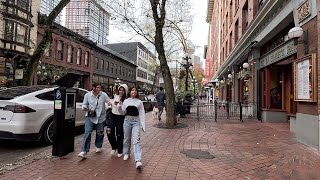 Downtown Vancouver Canada  West Hastings Street to GASTown  Unmarketabley Cool Free Jazz BGM [upl. by Anilrats63]