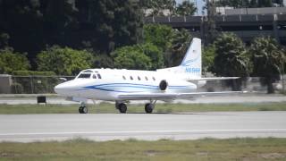 Rockwell Sabreliner 65 N65HH Takeoff From LGB [upl. by Xavier]