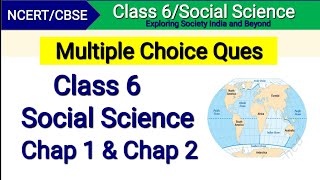 MCQ  Class 6 Social Science  Locating Places On The Earth  Oceans and Continents [upl. by Nevet]