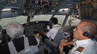 Boeing 727 complete cockpit landing footage Iran Aseman Airlines [upl. by Oleusnoc]