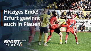 Hitzige Schlussphase Erfurt gewinnt auch in Plauen  MDR [upl. by Vevay42]