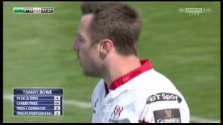 Connacht v Ulster 11042015 Tommy Bowe First Try [upl. by Twedy980]