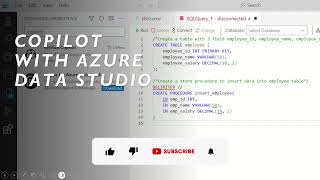 Git Hub Copilot with Azure Data Studio [upl. by Annod]